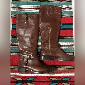 Vince Camuto Brown Leather Knee-High Boots size 9